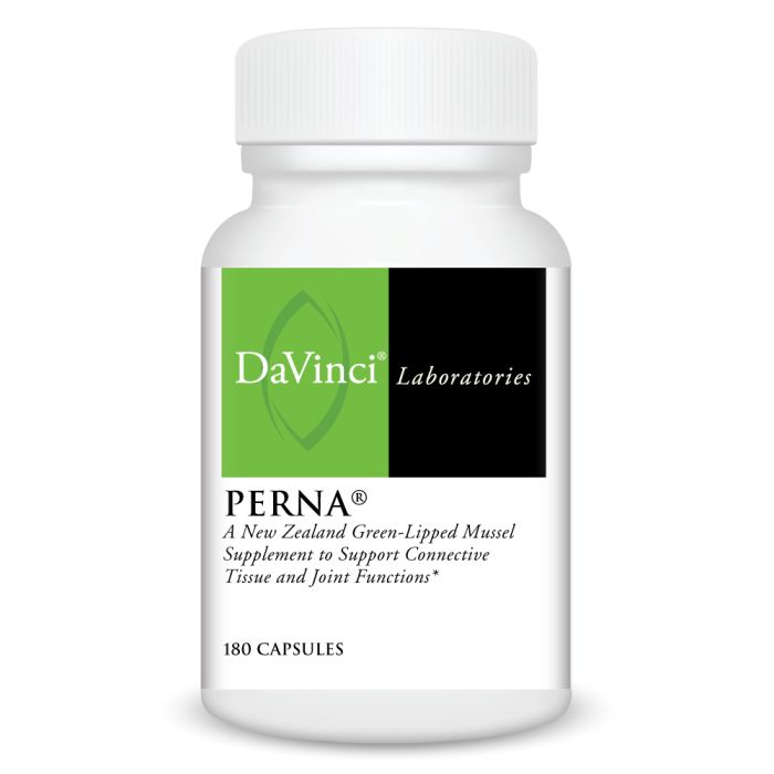 DaVinci Laboratories Perna supplement bottle on a white background