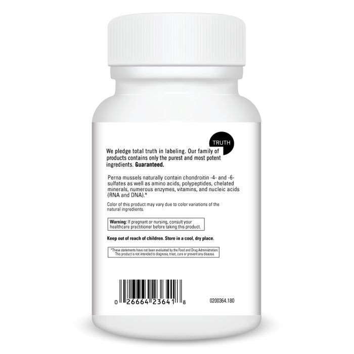 White supplement bottle with label on a white background
