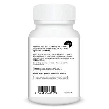 White supplement bottle with label on a white background