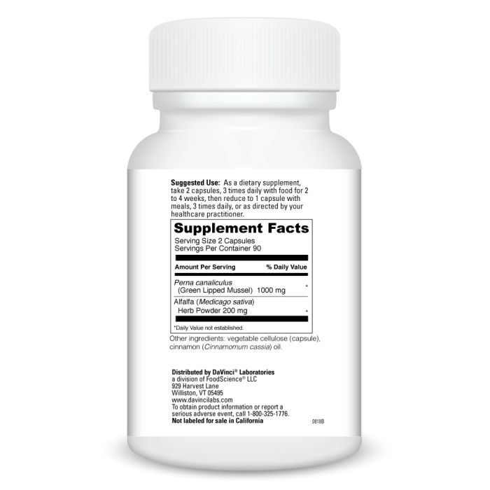 Supplement bottle with label on a white background