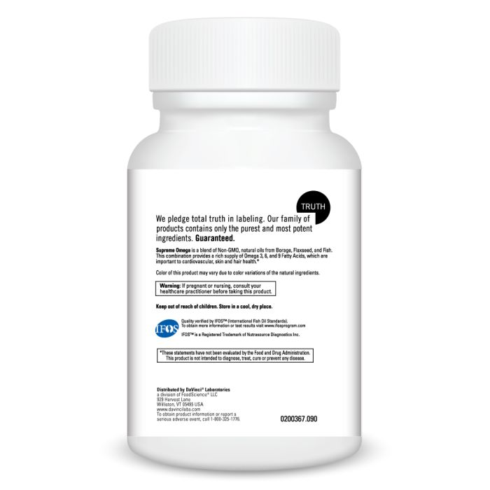 Supplement bottle with a white label on a white background