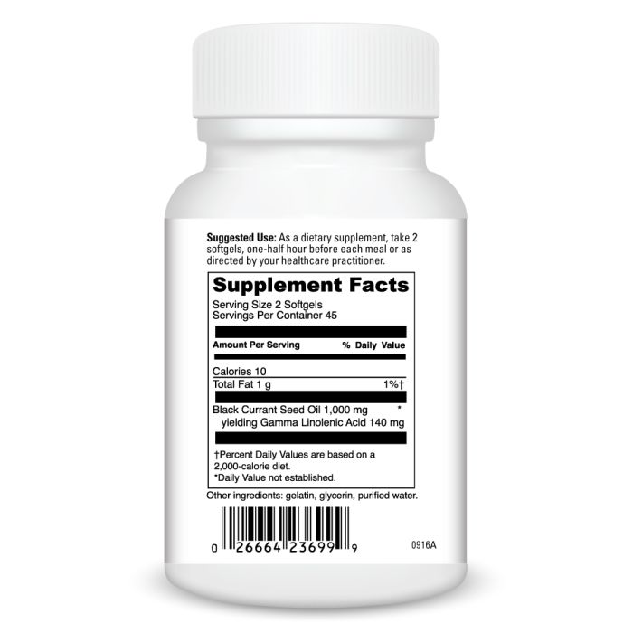Supplement bottle with label on a white background