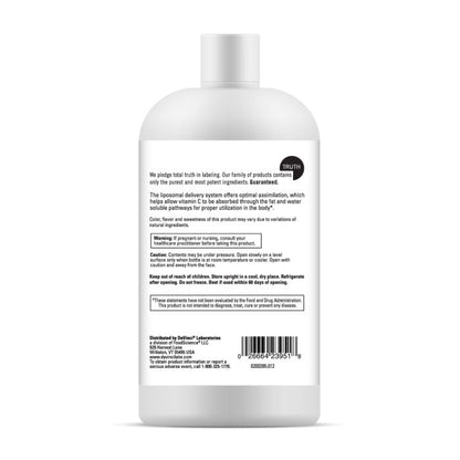 White bottle with label on a white background