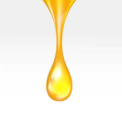 Yellow droplet on a white background