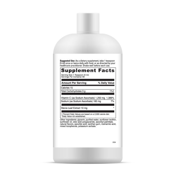 Supplement bottle with label on a white background