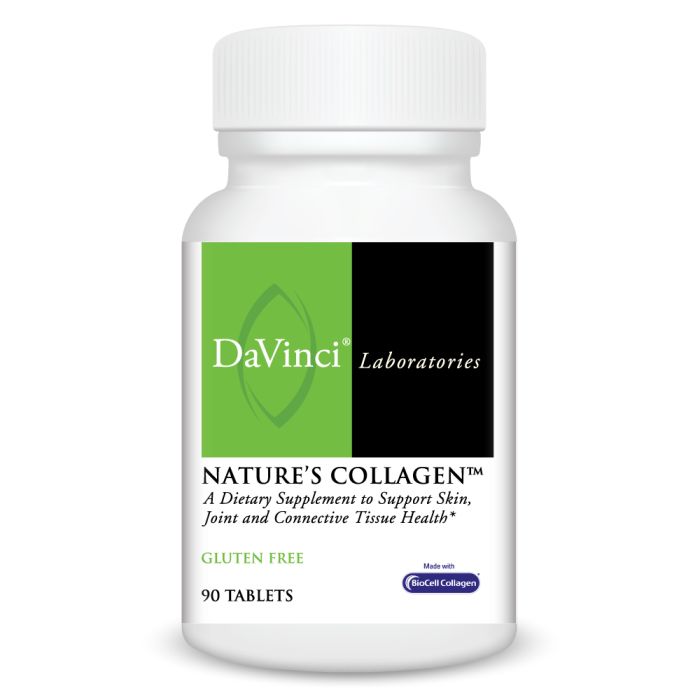 DaVinci Laboratories Nature's Collagen supplement bottle on a white background
