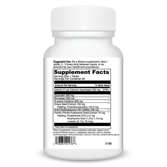 Supplement bottle with detailed label on a white background