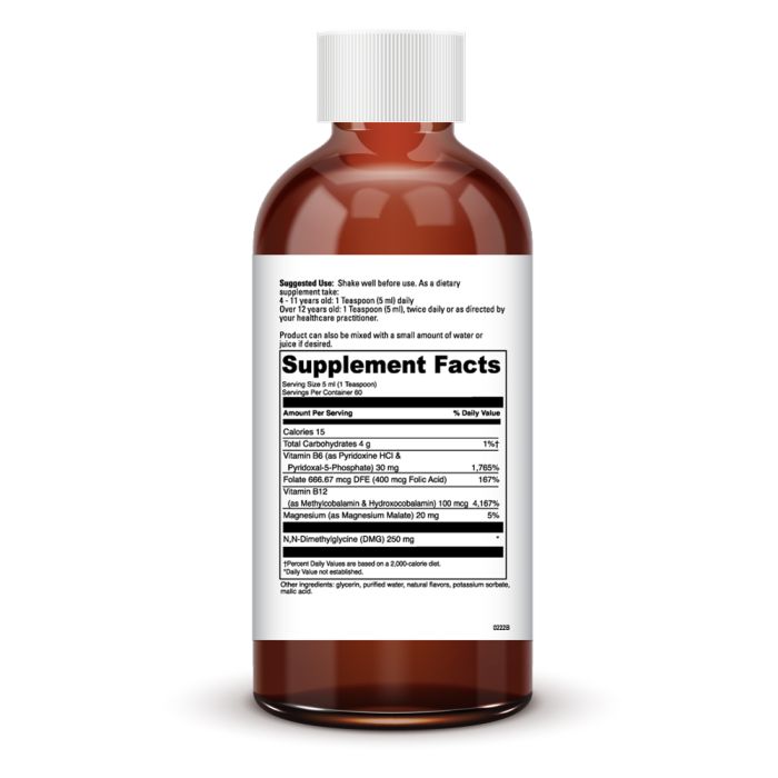 Supplement bottle with detailed label on a white background