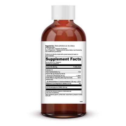 Supplement bottle with detailed label on a white background