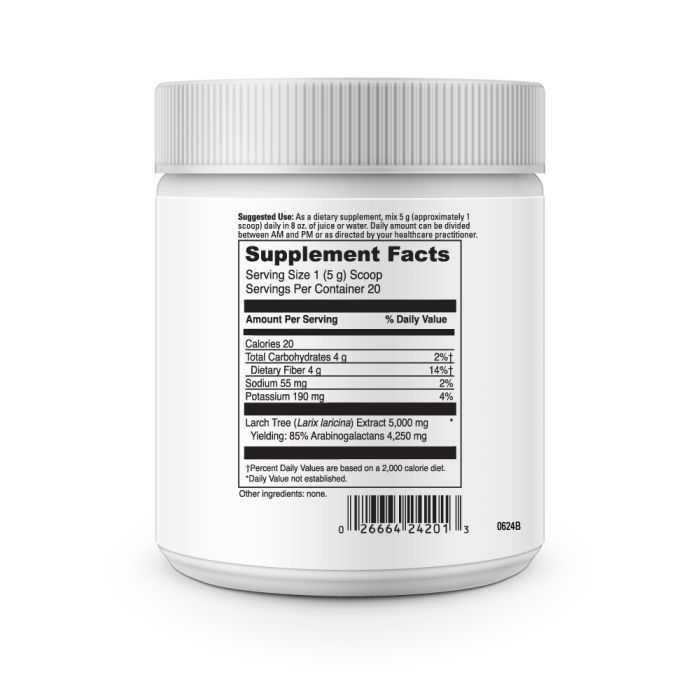 Supplement container with a label showing 'Supplement Facts' on a white background