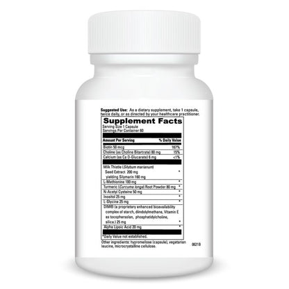 Supplement bottle with label on a white background