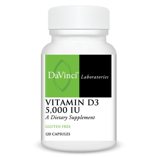 DaVinci Vitamin D3 supplement bottle on a white background