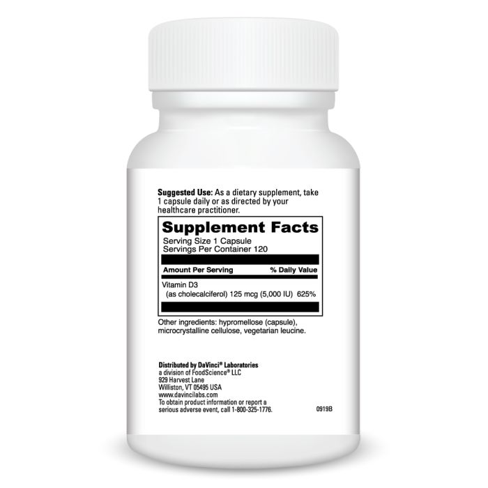 Supplement bottle with label on a white background