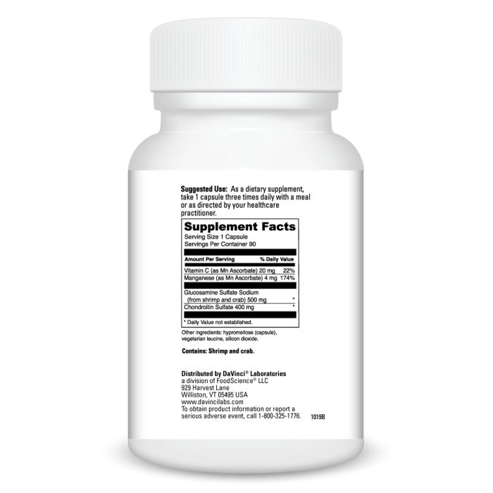 Supplement bottle with label on a white background