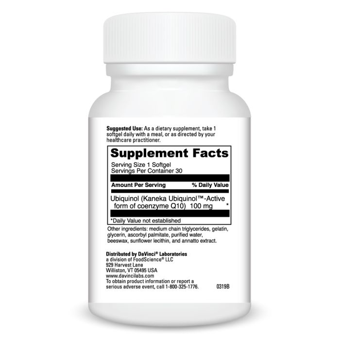 Supplement bottle with label on a white background