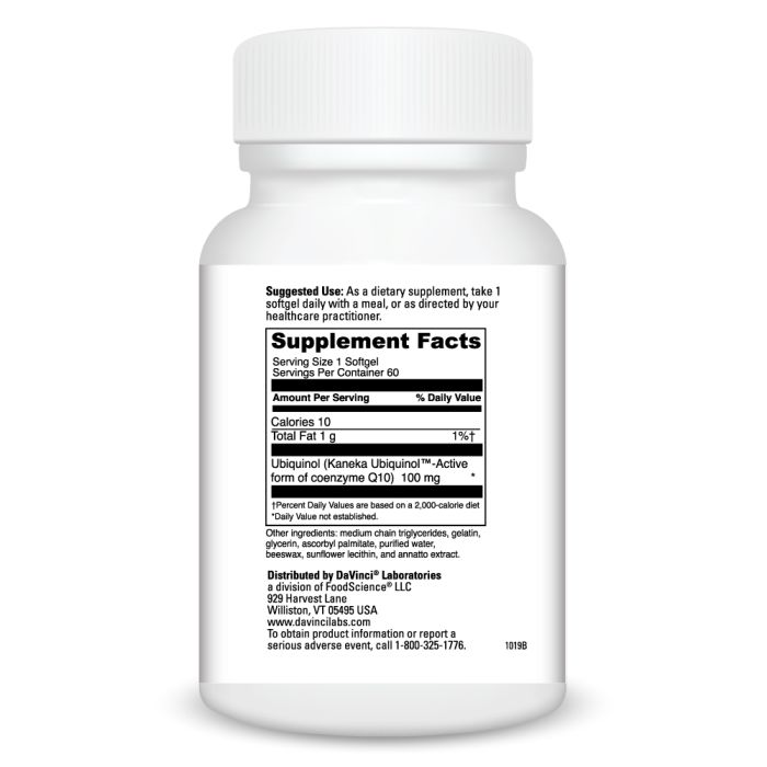 Supplement bottle with label on a white background