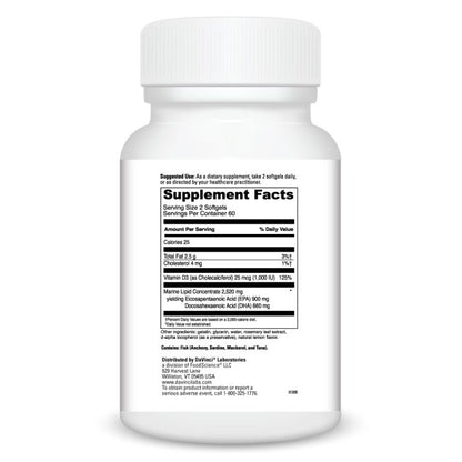 Supplement bottle with label on a white background