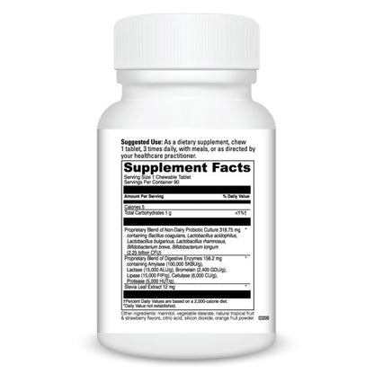 Supplement bottle with label on a white background