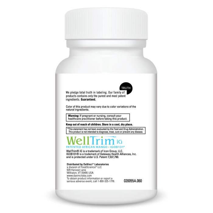 Back of supplement bottle