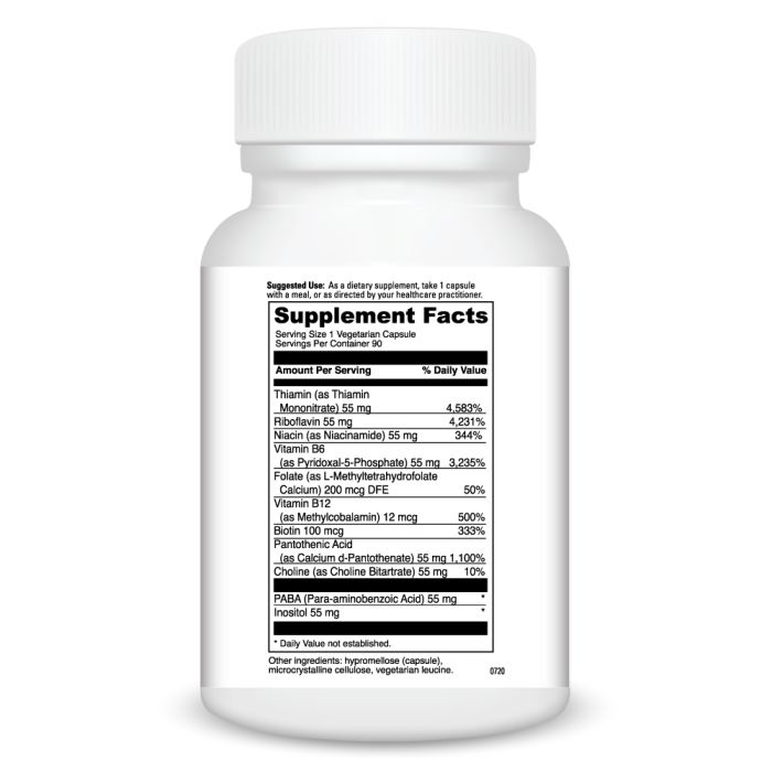 Supplement bottle with detailed label on a white background