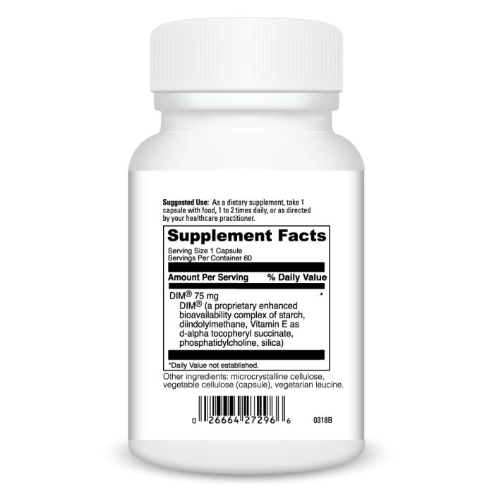 Supplement bottle with label on a white background