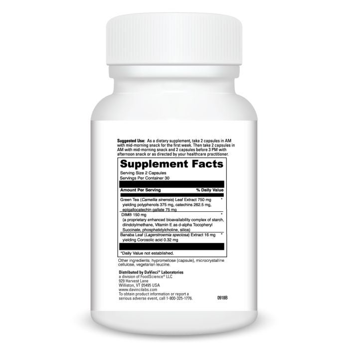 Supplement bottle with label on a white background