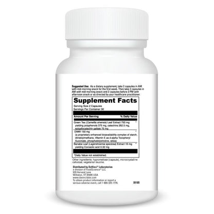 Supplement bottle with label on a white background