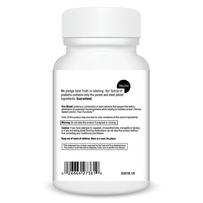 White bottle with label featuring text and barcode on a white background