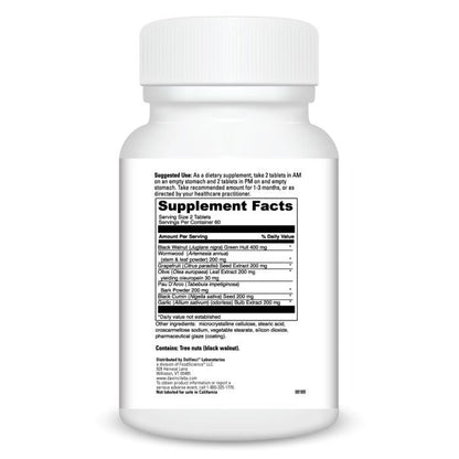 Supplement bottle with detailed label on a white background