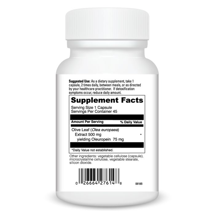 Supplement bottle with label on a white background