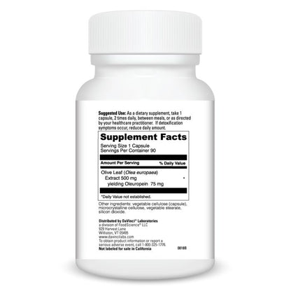 Supplement bottle with label on a white background