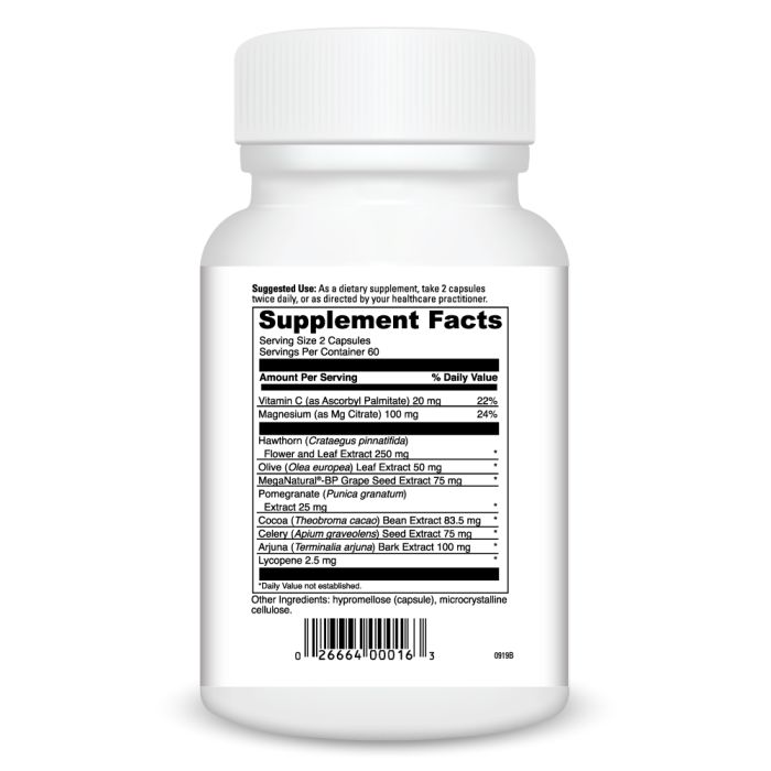 Supplement bottle with label on a white background