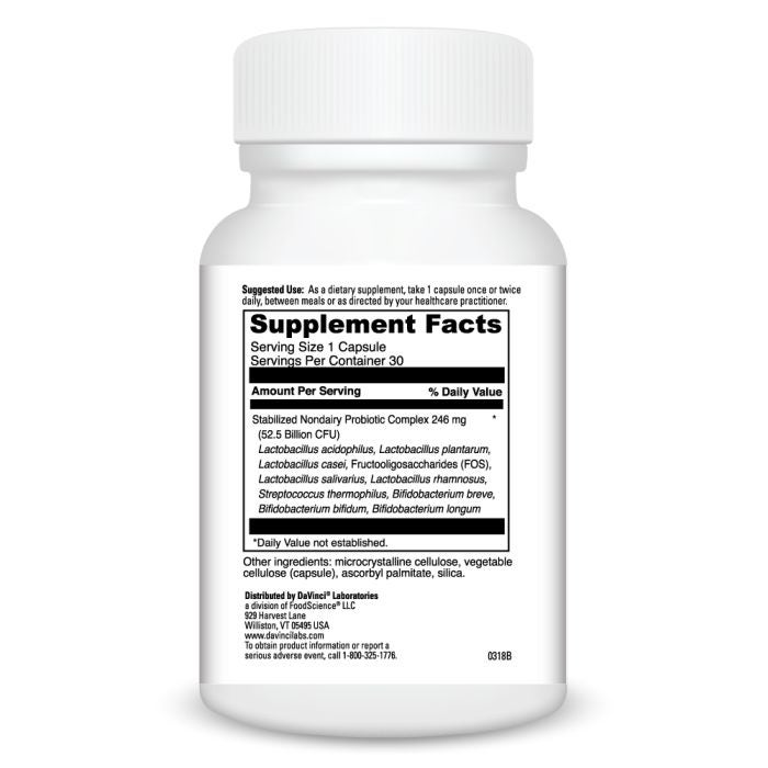 Supplement bottle with label on a white background