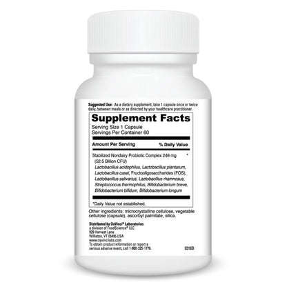 Supplement bottle with label on a white background