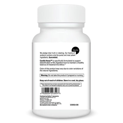 White bottle with label on a white background