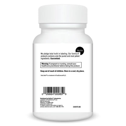 White bottle with label on a white background