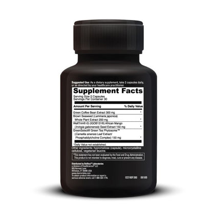 Supplement bottle with detailed label on a white background