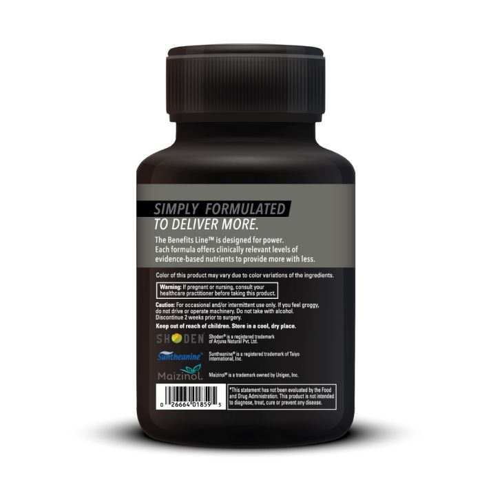 Black bottle with label on white background