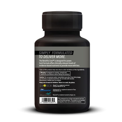 Black bottle with label on white background