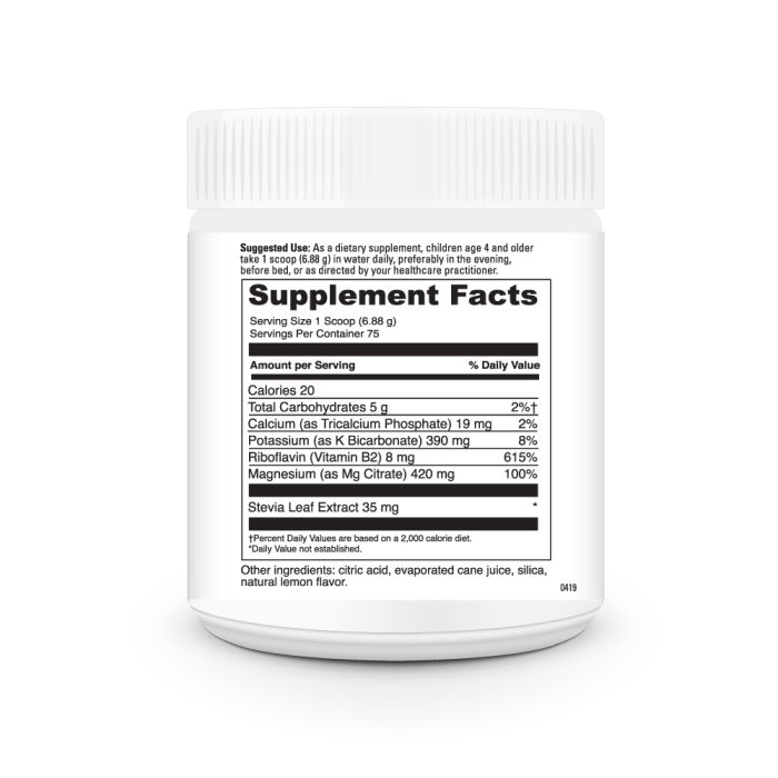 Supplement container with 'Supplement Facts' label on a white background