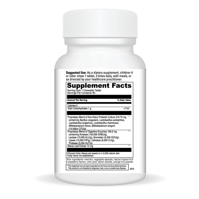 Supplement bottle with label on a white background