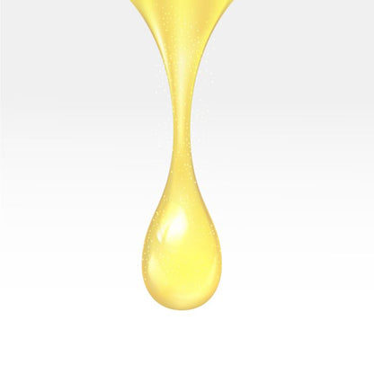 Yellow droplet on a white background