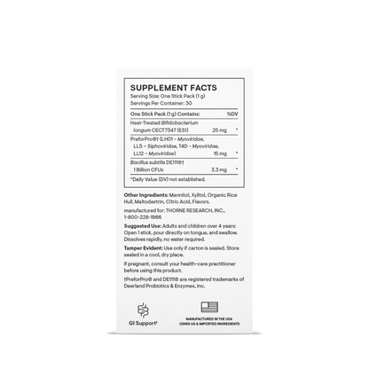 Supplement facts label on a white background
