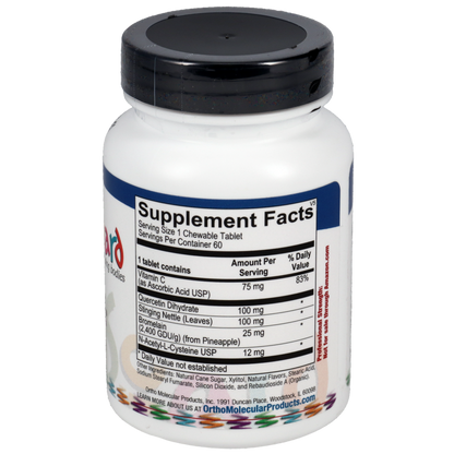 Supplement bottle with label showing 'Supplement Facts' on a white background