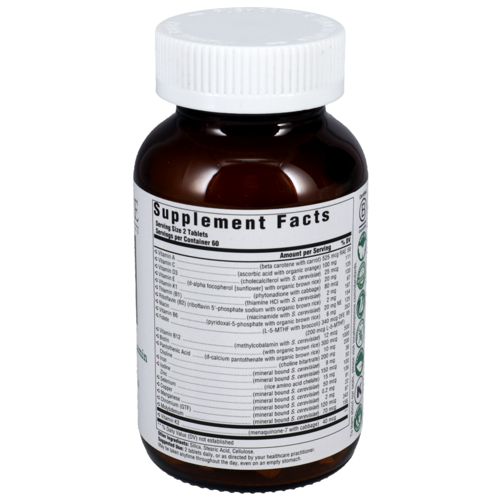 Supplement facts on a bottle