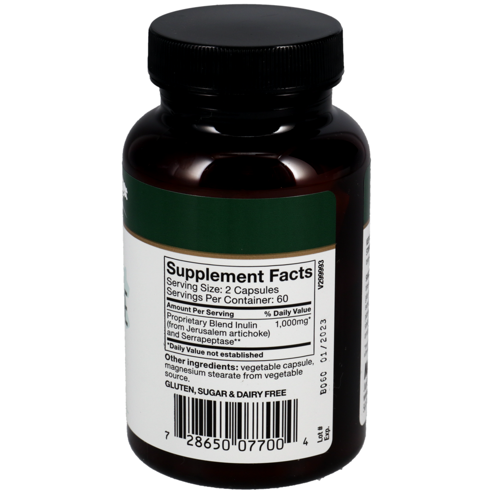 The back of a container showing supplment facts