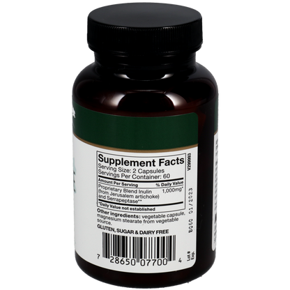 The back of a container showing supplment facts