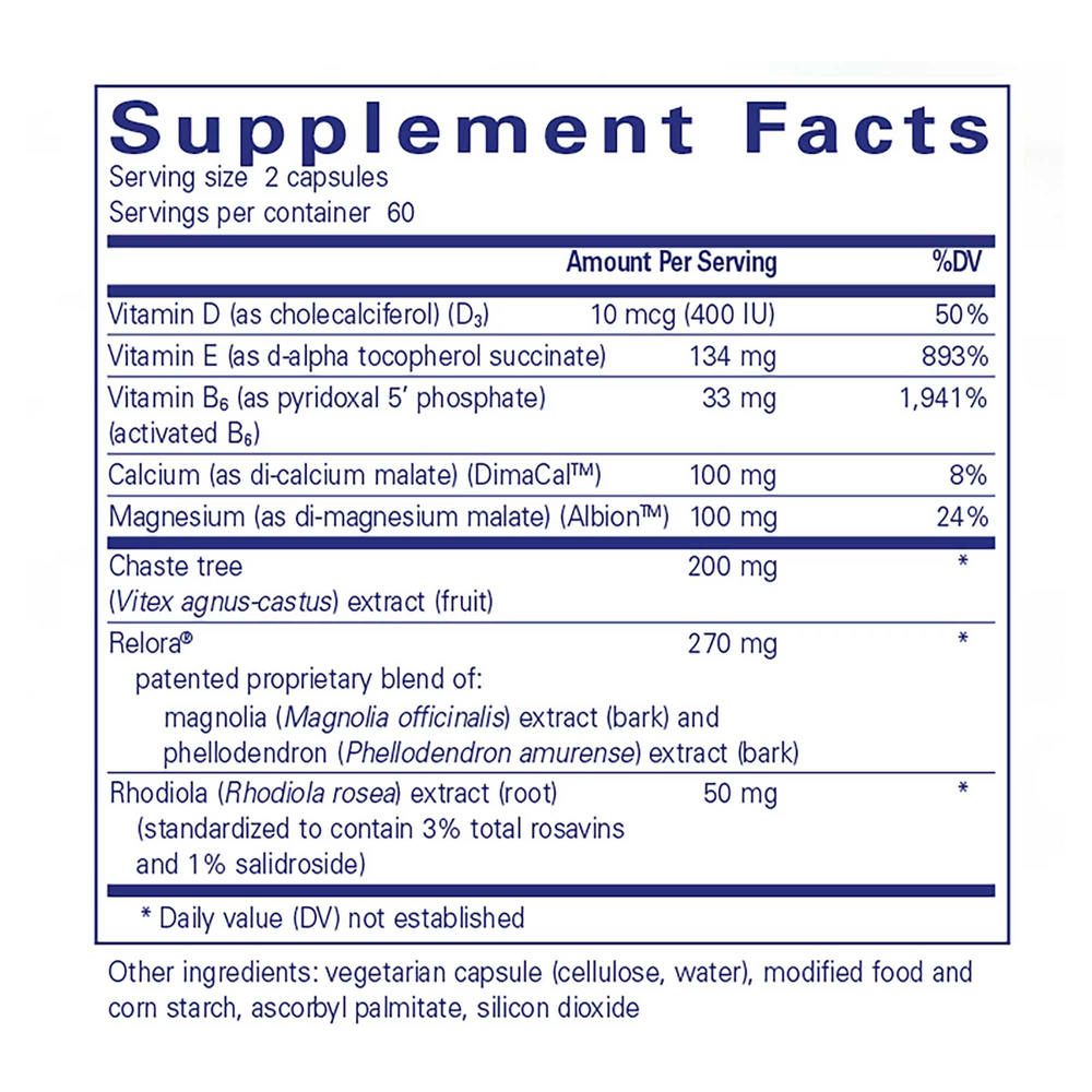 Supplement facts label with detailed nutritional information on a white background