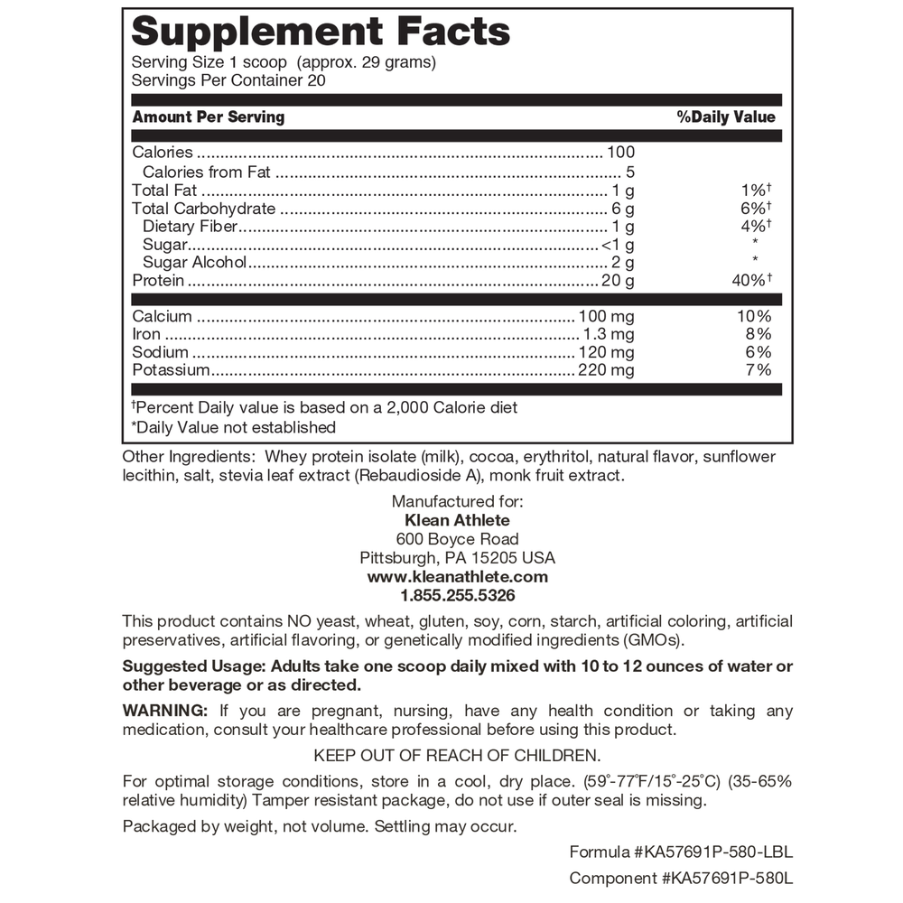 Supplement facts label on a white background