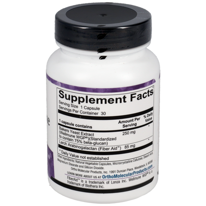 Supplement bottle with label showing 'Supplement Facts' on a white background